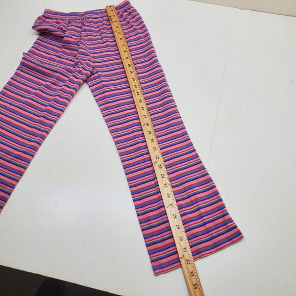 Hanna Andersson Sz 140 US 10 Kids Pajama Pants Bottoms Purple Striped - Picture 7 of 12